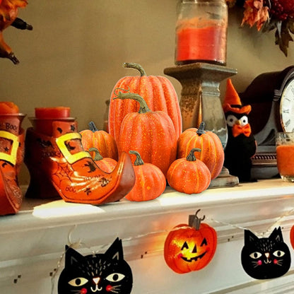 Artificial Pumpkin Decorations – 7 Pcs Set 🎃 Fall, Halloween, and Thanksgiving Home Decor