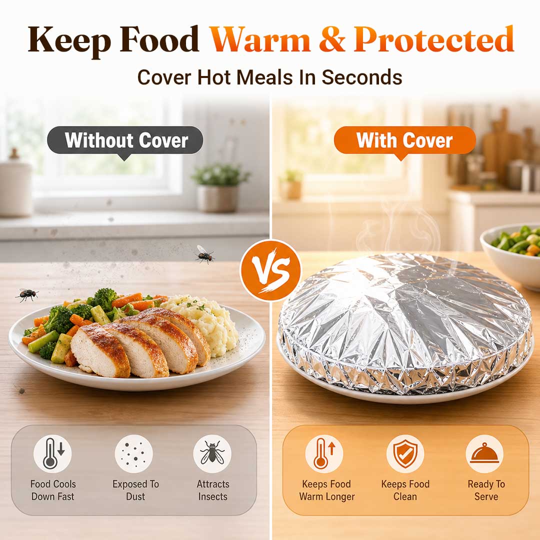 ✨Aluminum Foil Heat-Retaining Cover — Keep Meals Hot for Hours