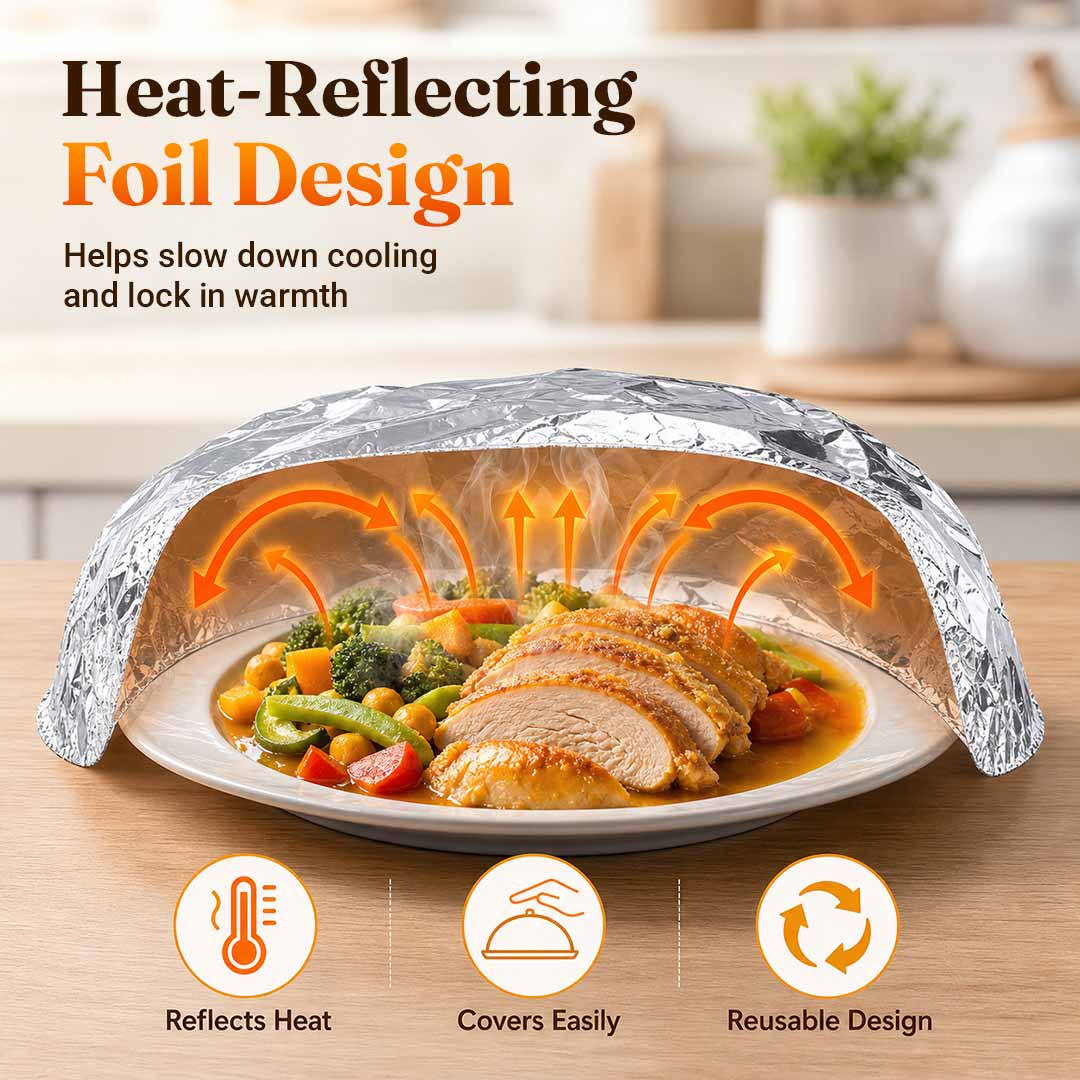 ✨Aluminum Foil Heat-Retaining Cover — Keep Meals Hot for Hours