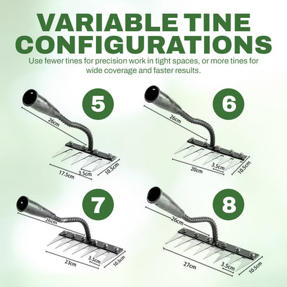 🌱 Multi-Tine Carbon Steel Garden Cultivator Rake That Breaks Tough Soil With Less Effort