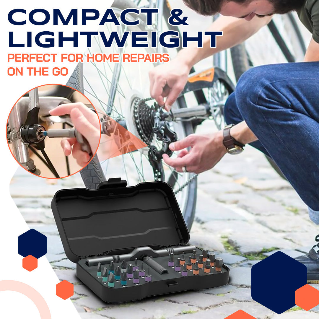 🔥 24-in-1 Magnetic Ratchet Screwdriver Set – Compact, Portable & Versatile