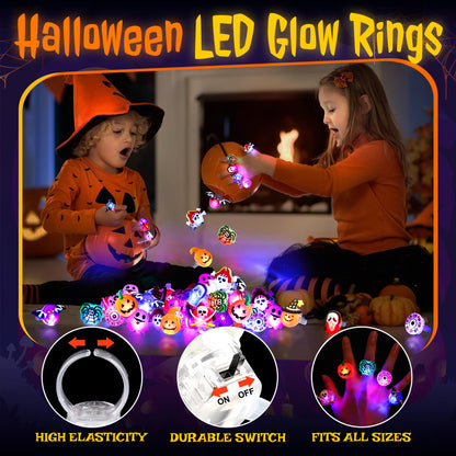 🎃 Hot Sale Promotion 60% OFF 👻 50PCS Halloween LED Glow Rings