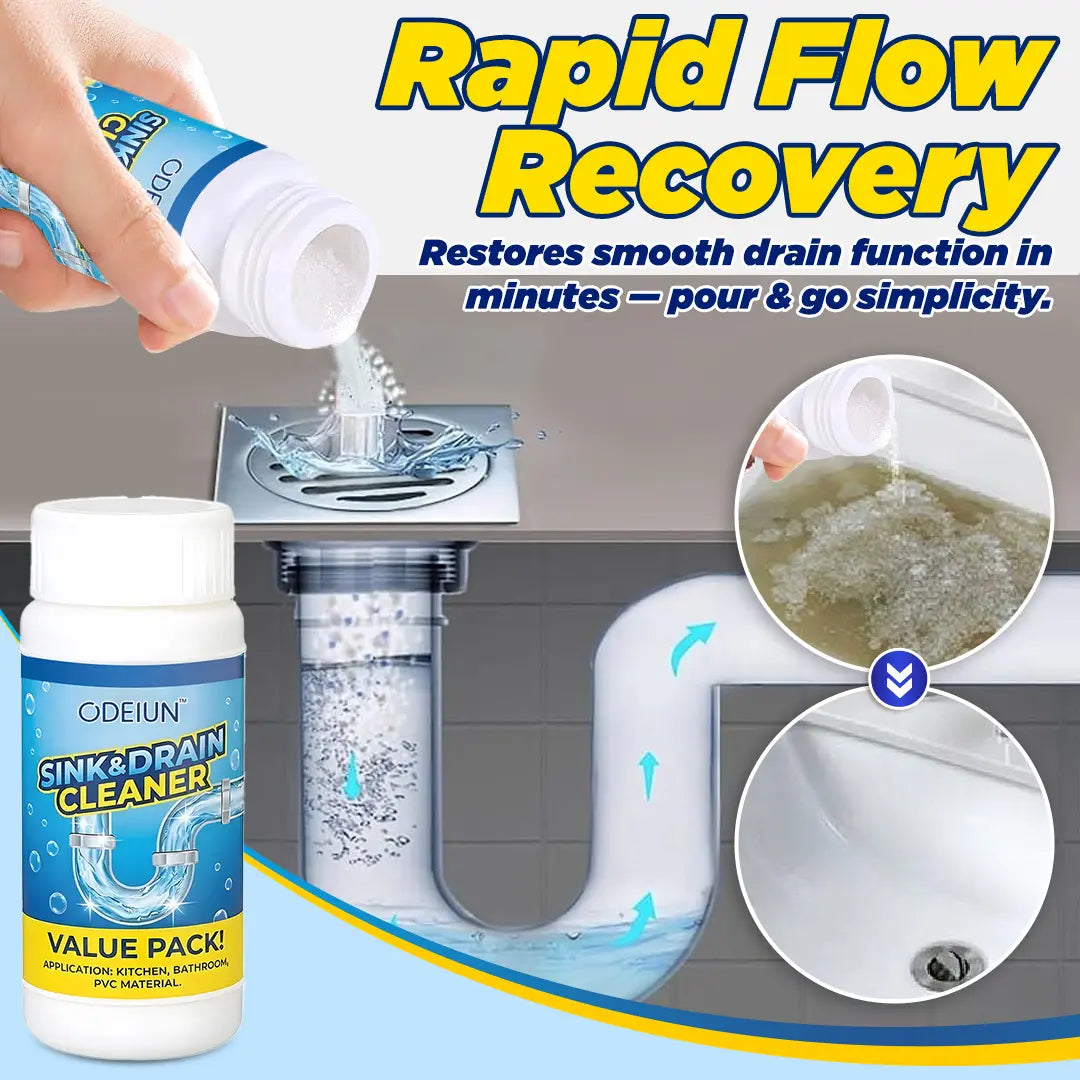 🔥 ODEIUN™ Rapid Drain Opener: Pro-Strength & Pipe-Safe Clog Remover 🚀