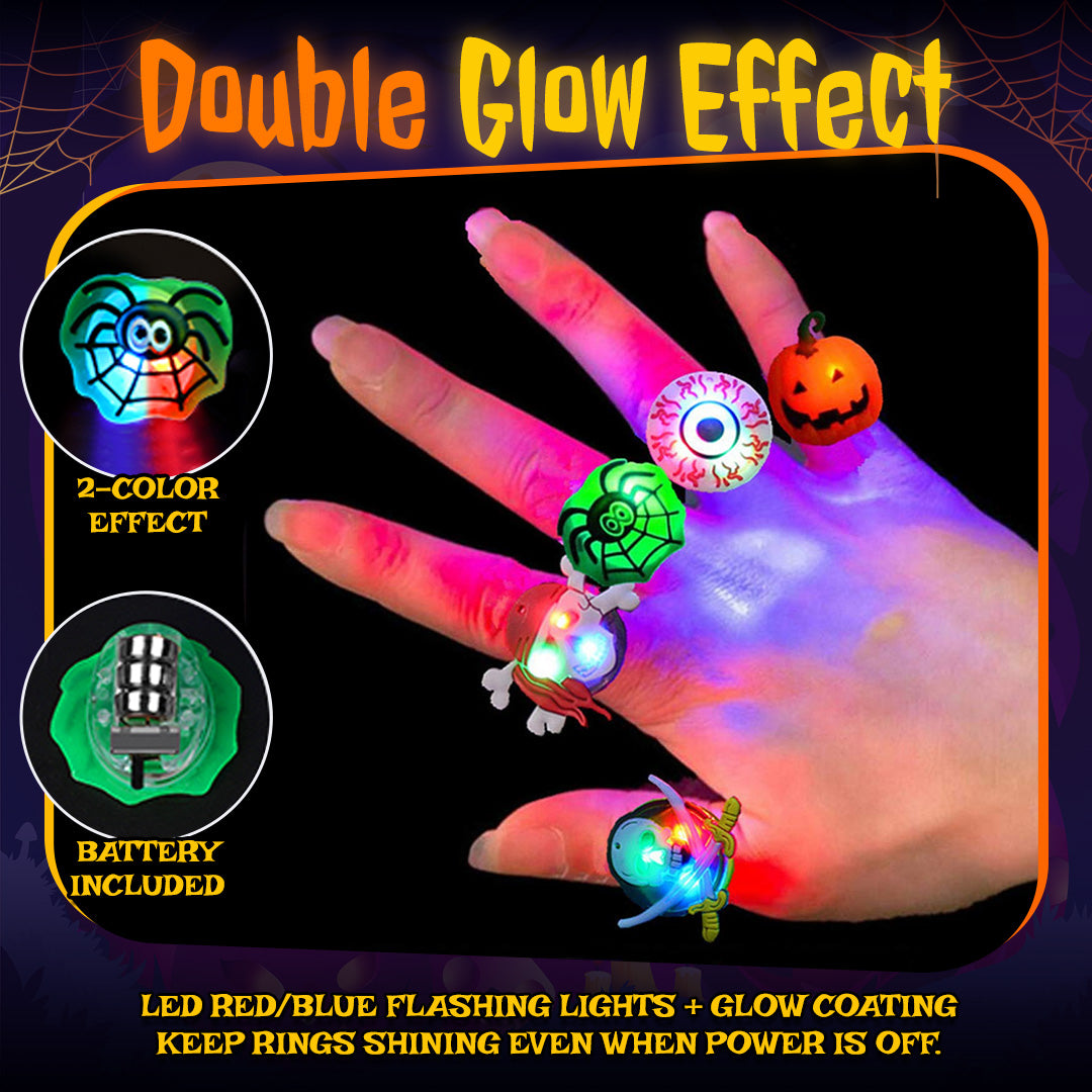 🎃 Hot Sale Promotion 60% OFF 👻 50PCS Halloween LED Glow Rings