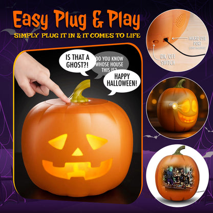 🎃 Talking & Singing Pumpkin 🎶 – Spooky Halloween Decoration with Lights & Sound ✨