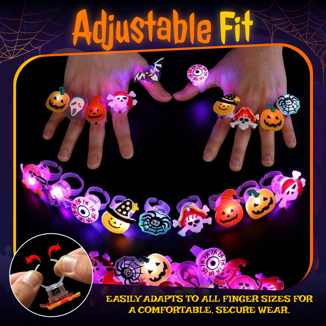 🎃 Hot Sale Promotion 60% OFF 👻 50PCS Halloween LED Glow Rings