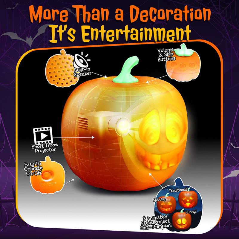 🎃 Talking & Singing Pumpkin 🎶 – Spooky Halloween Decoration with Lights & Sound ✨