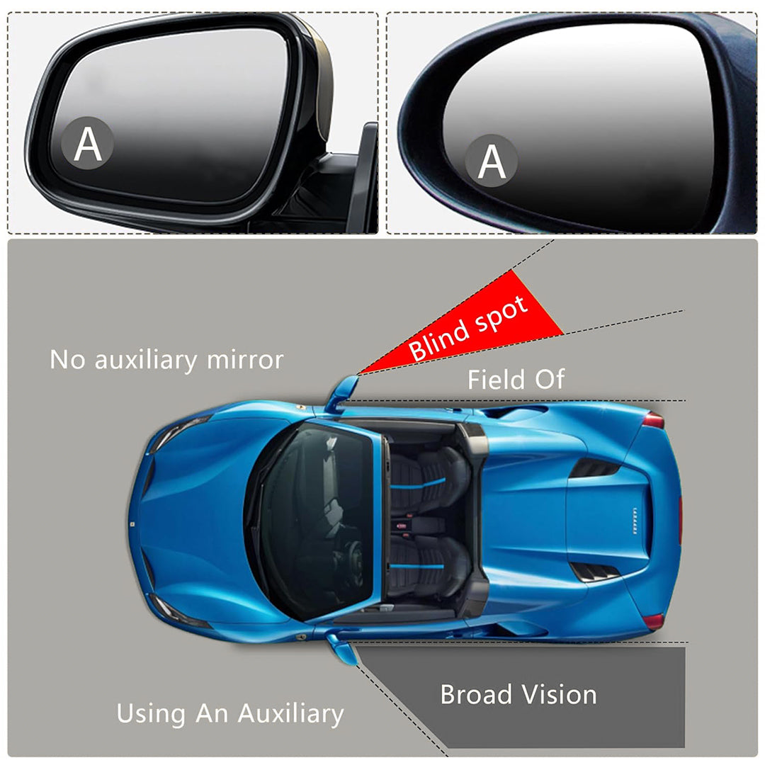 🔥 360° HD Blind Spot Mirror – Wide Angle Car Safety Mirror (2PCS)