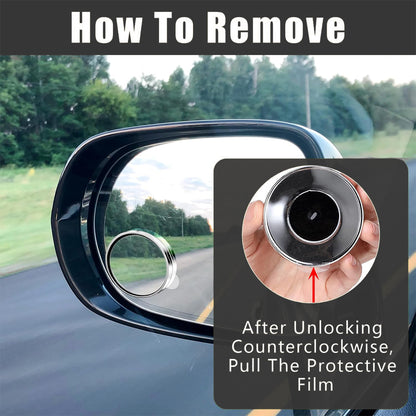 🔥 360° HD Blind Spot Mirror – Wide Angle Car Safety Mirror (2PCS)