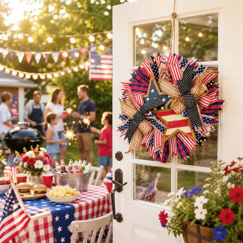 🇺🇸 Sentinels of Honor: 250th Anniversary Hand-Tied Wreath (50% OFF)