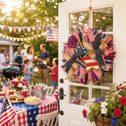🇺🇸 Sentinels of Honor: 250th Anniversary Hand-Tied Wreath (50% OFF)