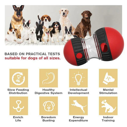 Interactive Dog Treat Ball – IQ Training & Slow Feeder Toy – Durable Enrichment Food Dispensing Puzzle for Boredom Relief & Mental Stimulation