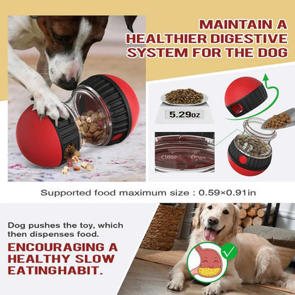 Interactive Dog Treat Ball – IQ Training & Slow Feeder Toy – Durable Enrichment Food Dispensing Puzzle for Boredom Relief & Mental Stimulation