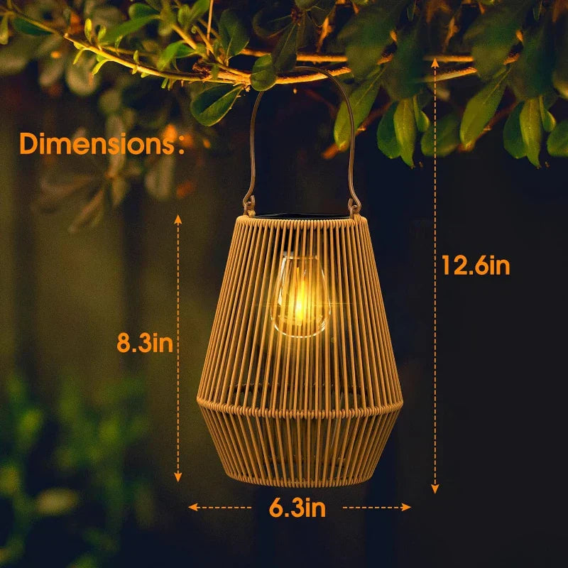👻 Halloween Sale 49% OFF 👻 Solar Radiant Rattan Glow Lantern – Spooky-Chic Outdoor Lighting