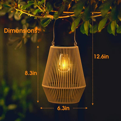 👻 Halloween Sale 49% OFF 👻 Solar Radiant Rattan Glow Lantern – Spooky-Chic Outdoor Lighting