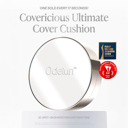 ✨ ODEIUN™ 3D Sculpt-Cover Cushion | 24H High-Performance HD Foundation ☁️