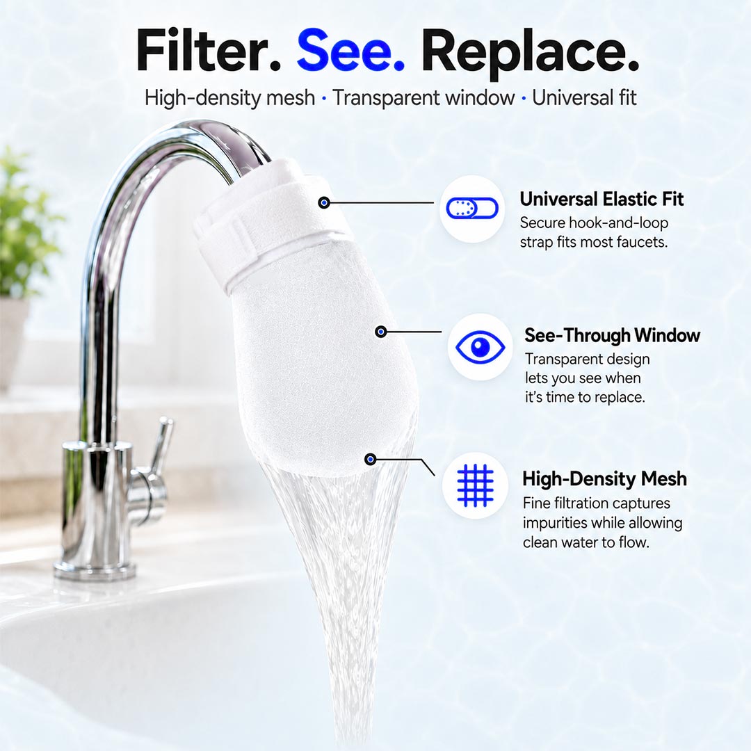 Universal Faucet Filter Bags for Rust & Sediment
