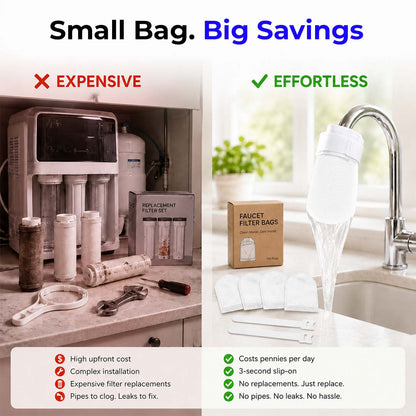 Universal Faucet Filter Bags for Rust & Sediment