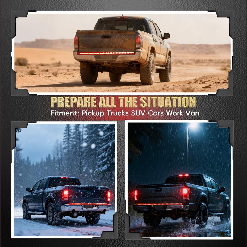 🔥 50% OFF | 60" Triple-Row LED Tailgate Light Bar - 5-Function Weatherproof Strip ✨