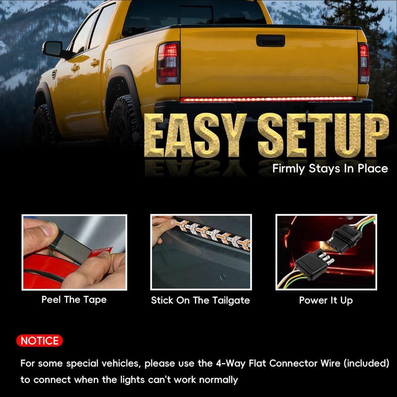 🔥 50% OFF | 60" Triple-Row LED Tailgate Light Bar - 5-Function Weatherproof Strip ✨