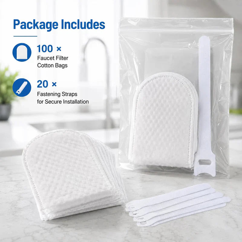 Universal Faucet Filter Bag Effective filtration for tap water and spring water, removes rust and various impurities