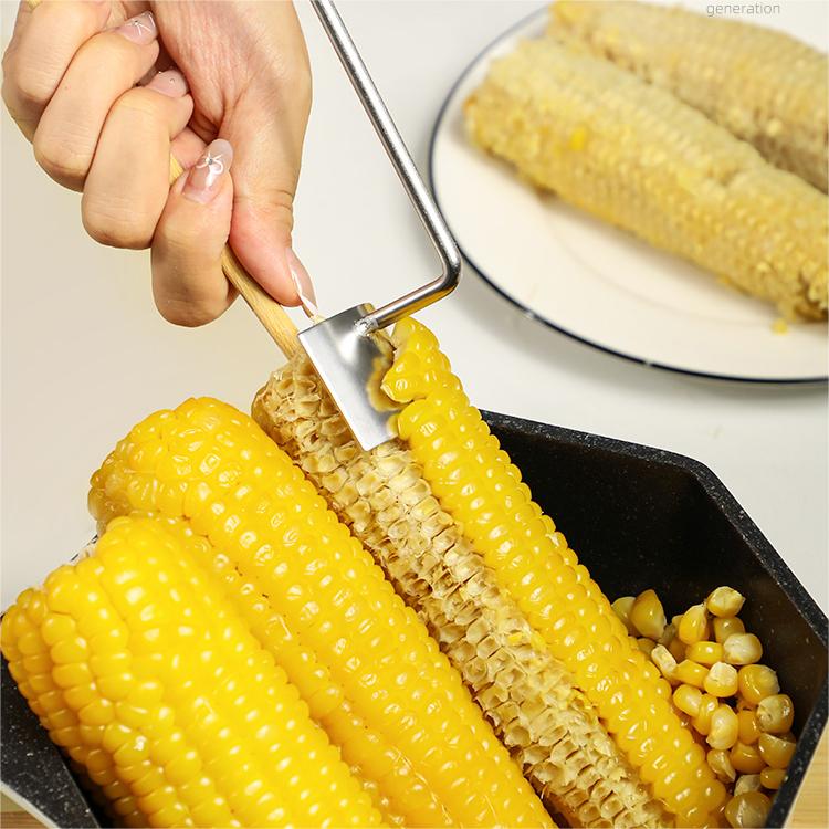 🔥Strip a Whole Cob in 5 Seconds — Professional Stainless Steel Corn Stripping Tool for Perfect Kernels.