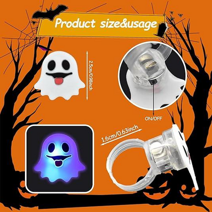 🎃 Hot Sale Promotion 60% OFF 👻 50PCS Halloween LED Glow Rings