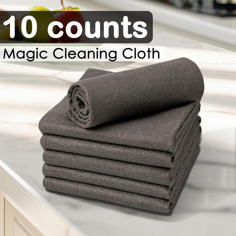 [10-Pack] Professional Magic Cleaning Cloth | Thickened Microfiber for Streak-Free Shine | Reusable & Lint-Free Glass Polishing Wipes