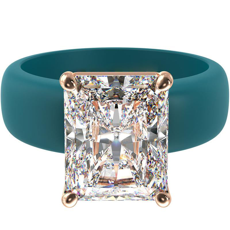 🔥Buy 1 Get 1 Free🔥ODALT Silicone Ring – Emerald Cut CZ | Patent-Pending Design