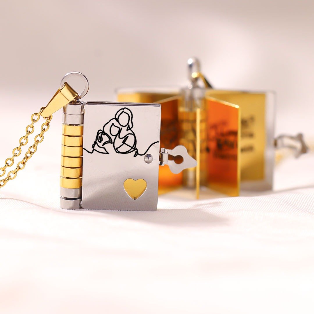 For Granddaughter – “The Most Beautiful Chapter” Book Pendant Necklace ✨