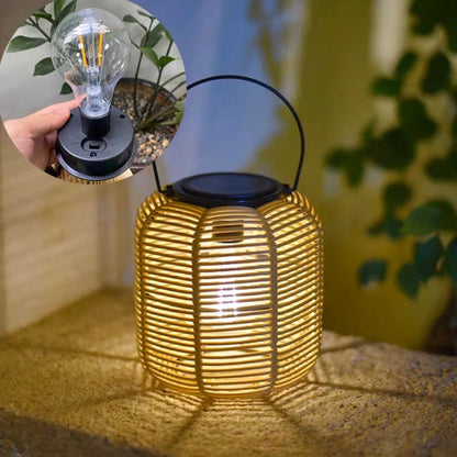 👻 Halloween Sale 49% OFF 👻 Solar Radiant Rattan Glow Lantern – Spooky-Chic Outdoor Lighting