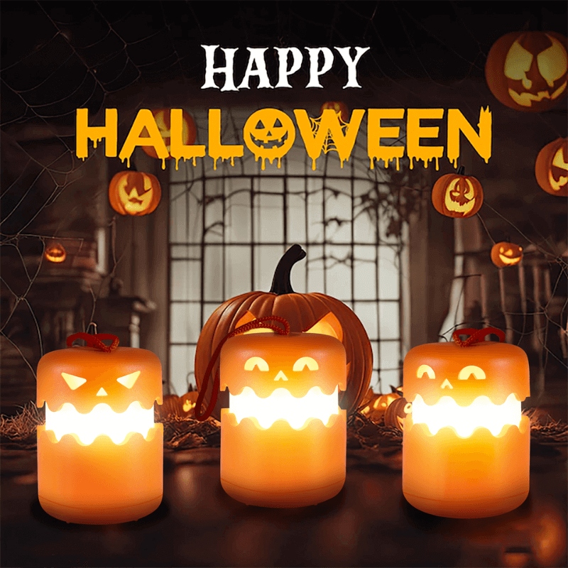 JEREMYTIS™ Collapsible Halloween Pumpkins Lantern 🎃✨ – Rechargeable Jack-O’-Lantern Light 🔋🌙