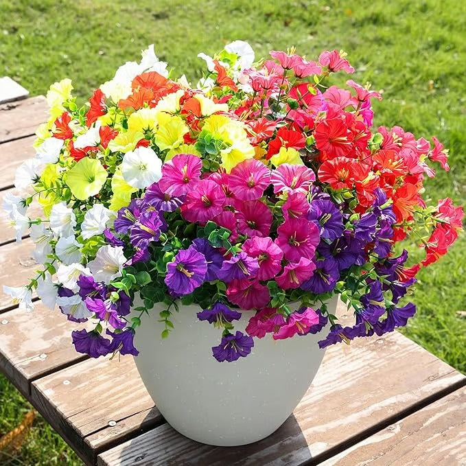 🌸Morning Glory Artificial Flowers — UV-Resistant Ever-Blooming Decor