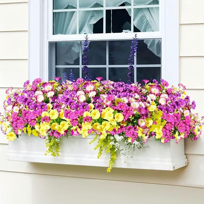 🌸Morning Glory Artificial Flowers — UV-Resistant Ever-Blooming Decor