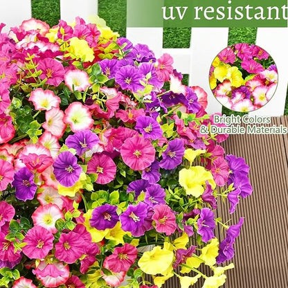 🌸Morning Glory Artificial Flowers — UV-Resistant Ever-Blooming Decor