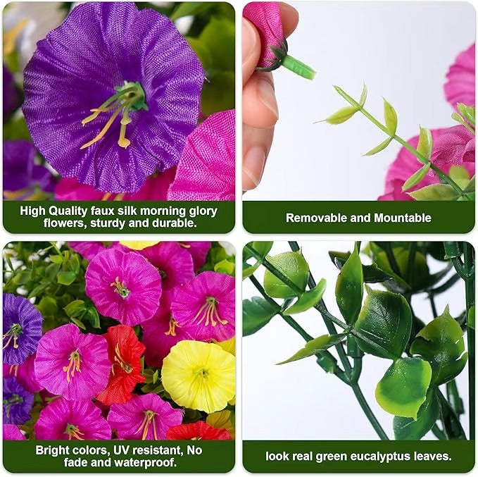 🌸Morning Glory Artificial Flowers — UV-Resistant Ever-Blooming Decor