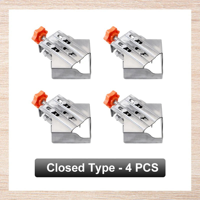 Industrial 90° Corner Clamp with Auto-Adjust Sliding Head | Woodworking & Welding Precision Tool