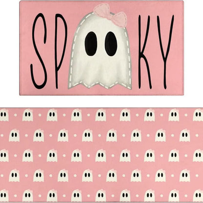 🎃 Spooky Halloween Kitchen Mat Set – Fun & Festive Floor Decor 🕸️