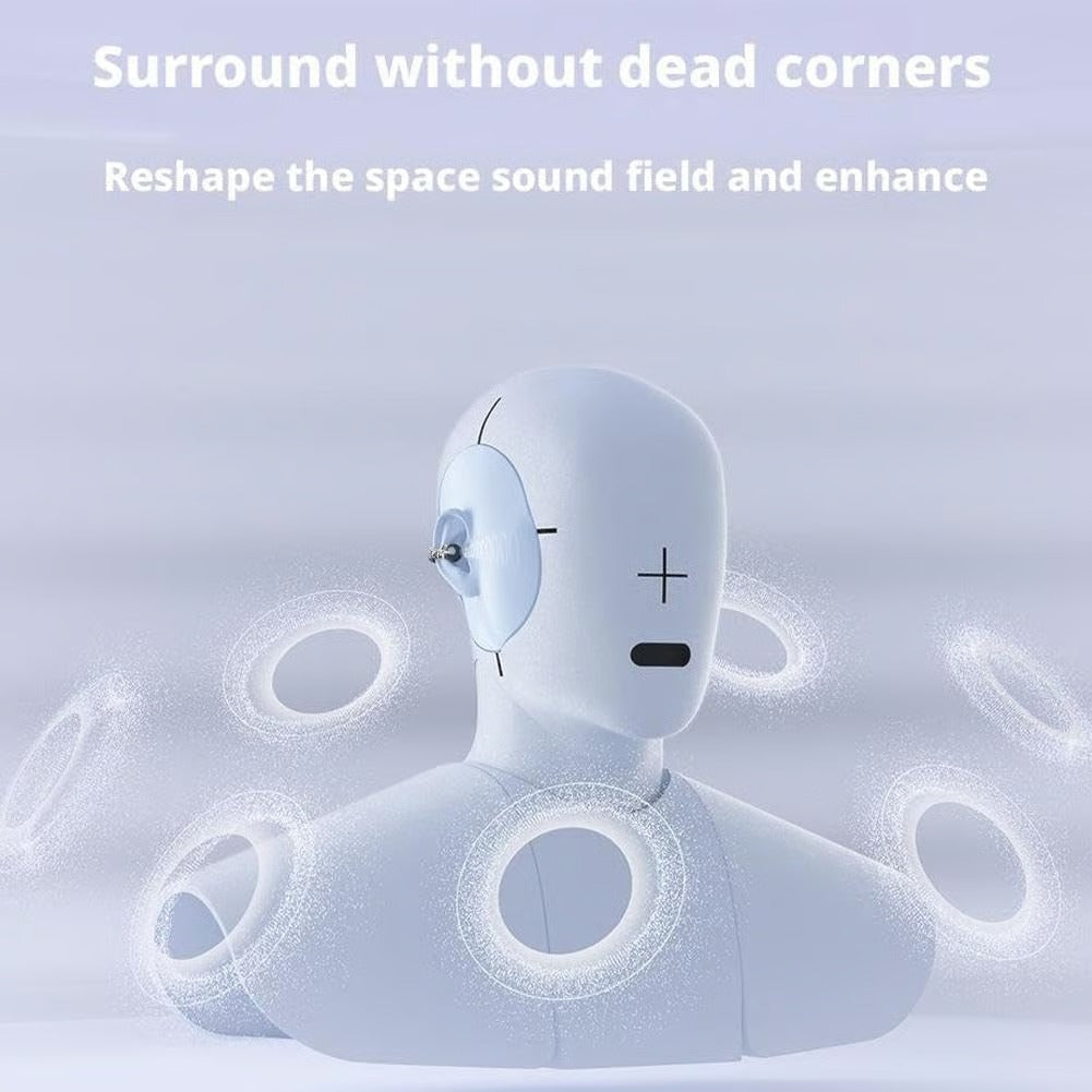 🦋 2026 New Luxury Butterfly Clip-On Open-Ear Headphones - Rhinestone Bling Wireless Earbuds with AI Noise Cancelling