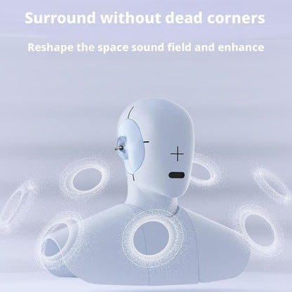 🦋 2026 New Luxury Butterfly Clip-On Open-Ear Headphones - Rhinestone Bling Wireless Earbuds with AI Noise Cancelling