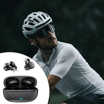 🦋 2026 New Luxury Butterfly Clip-On Open-Ear Headphones - Rhinestone Bling Wireless Earbuds with AI Noise Cancelling