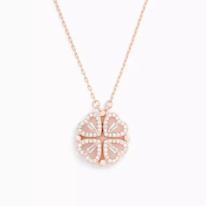 ✦Eternal Blossom: 2-in-1 Magnetic Lucky Heart Necklace