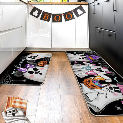 🎃 Spooky Halloween Kitchen Mat Set – Fun & Festive Floor Decor 🕸️