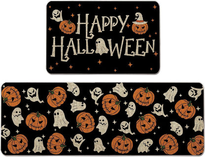 🎃 Spooky Halloween Kitchen Mat Set – Fun & Festive Floor Decor 🕸️