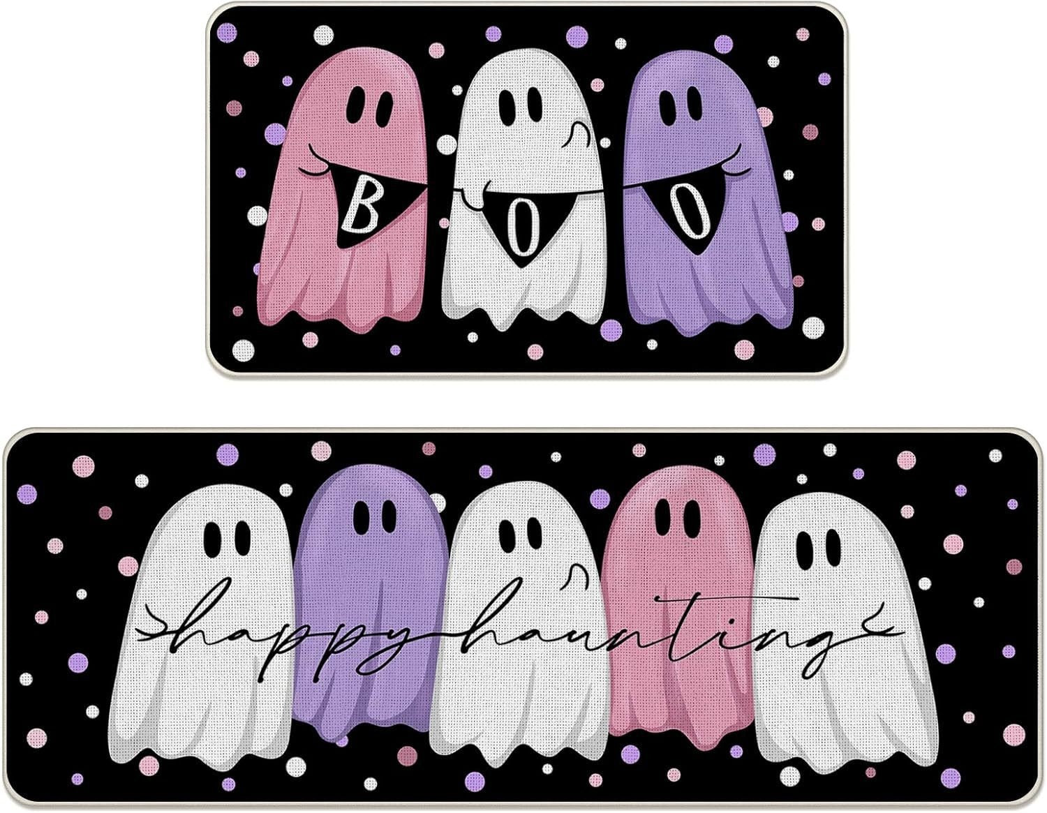 🎃 Spooky Halloween Kitchen Mat Set – Fun & Festive Floor Decor 🕸️