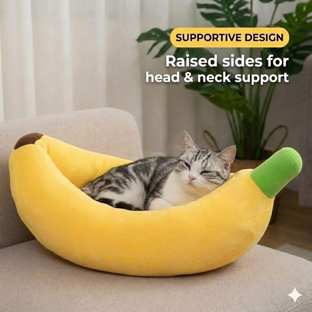 Banana Dog & Cat Fun Bed Prive Collection