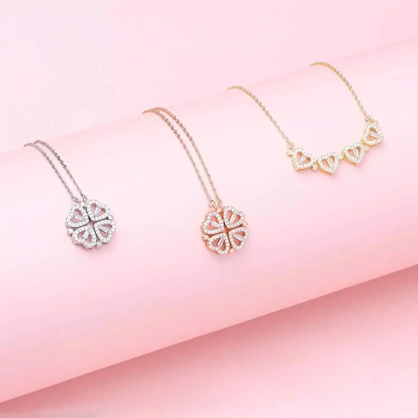 ✦Eternal Blossom: 2-in-1 Magnetic Lucky Heart Necklace