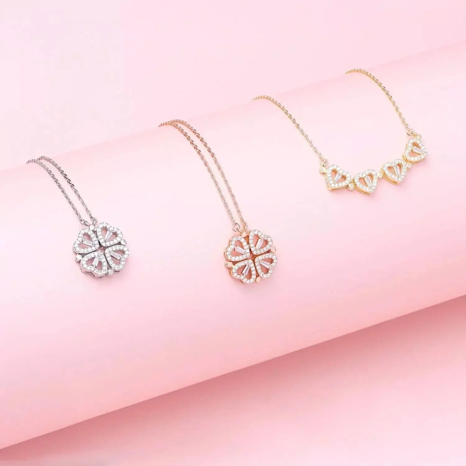 ✦Eternal Blossom: 2-in-1 Magnetic Lucky Heart Necklace