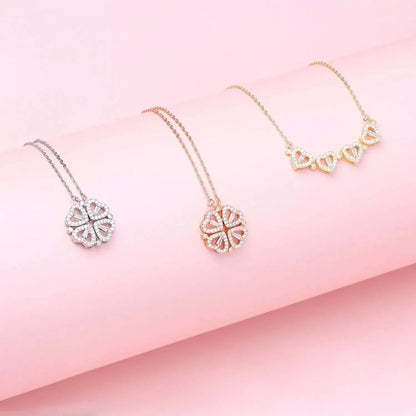 ✦Eternal Blossom: 2-in-1 Magnetic Lucky Heart Necklace